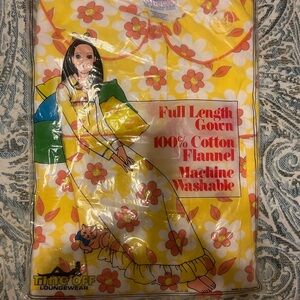 Women's Yellow Floral Cotton Nightgown